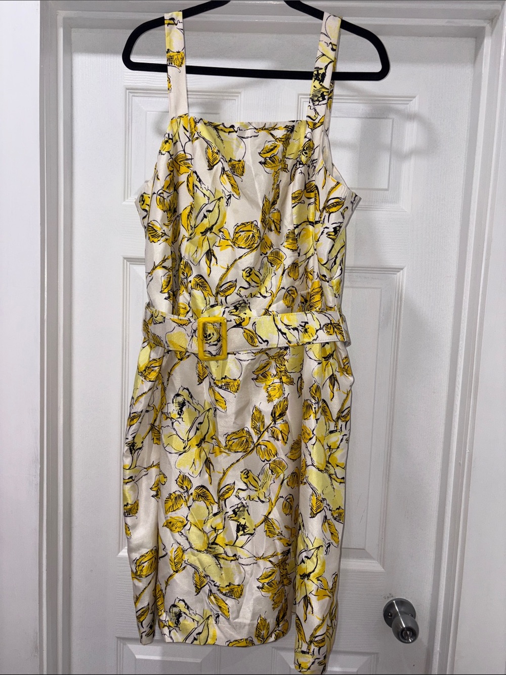 Jessica Howard Yellow and White Floral A-Line Sundress